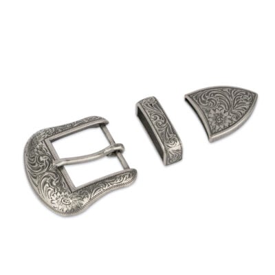 western belt buckle 3 piece set 1 5 inch 40 mm 1