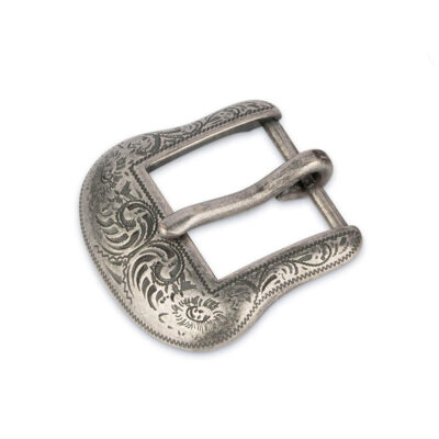 western belt buckle silver 1 inch 1