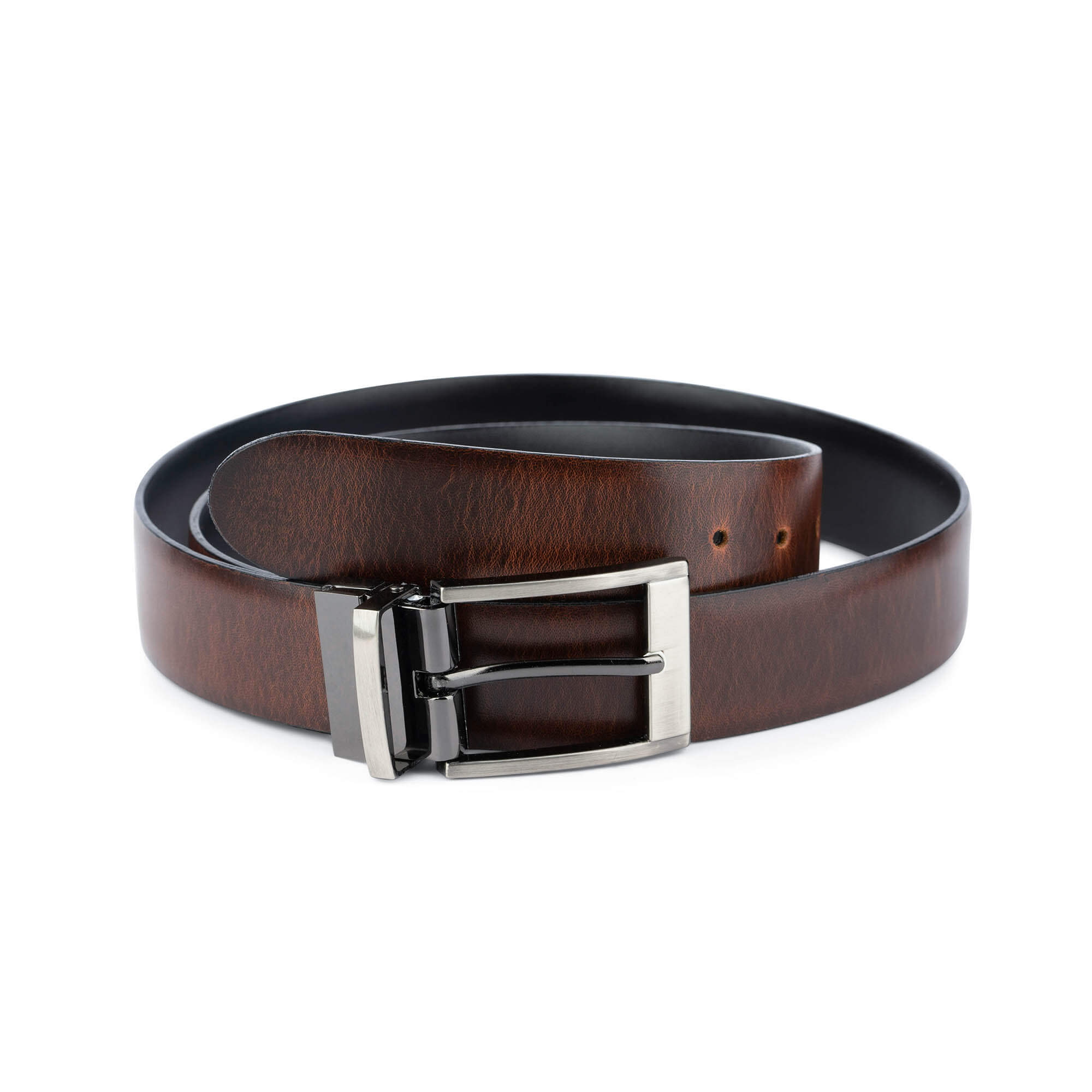 Buy Men's Leather Reversible Belt For Suit | LeatherBeltsOnline.com