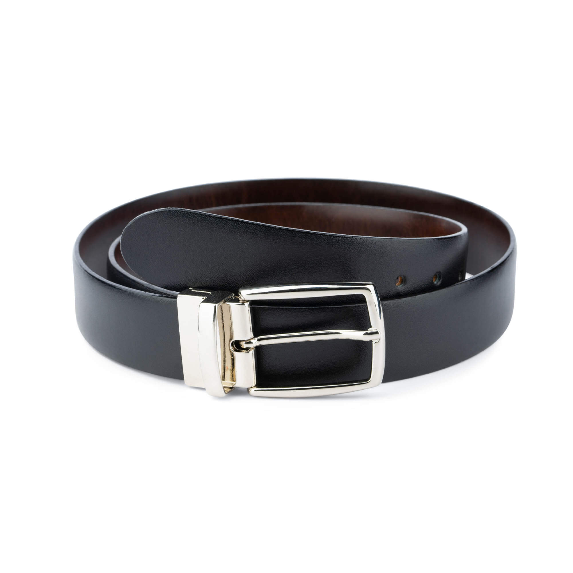 Buy Men's Reversible Belt With Italian Buckle | LeatherBeltsOnline.com