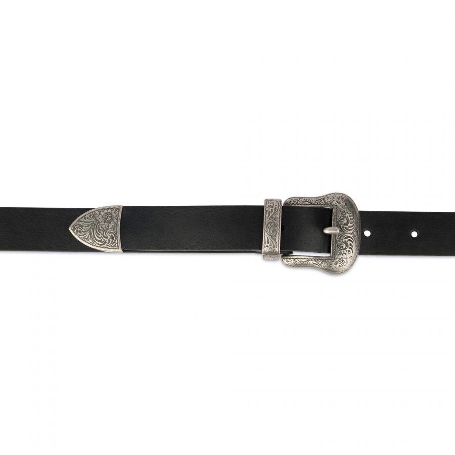 western belts for women black full grain leather 1 inch 28 42 45usd 2