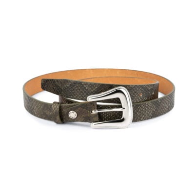 western green snake print belt with nickel free buckle 28 42 75usd 1