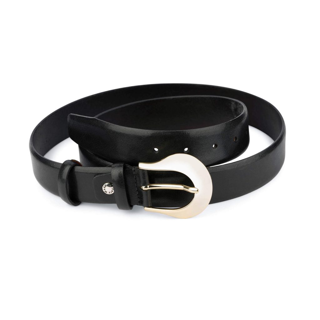 Buy Womens Western Black Gold Buckle Belt  display picture 3