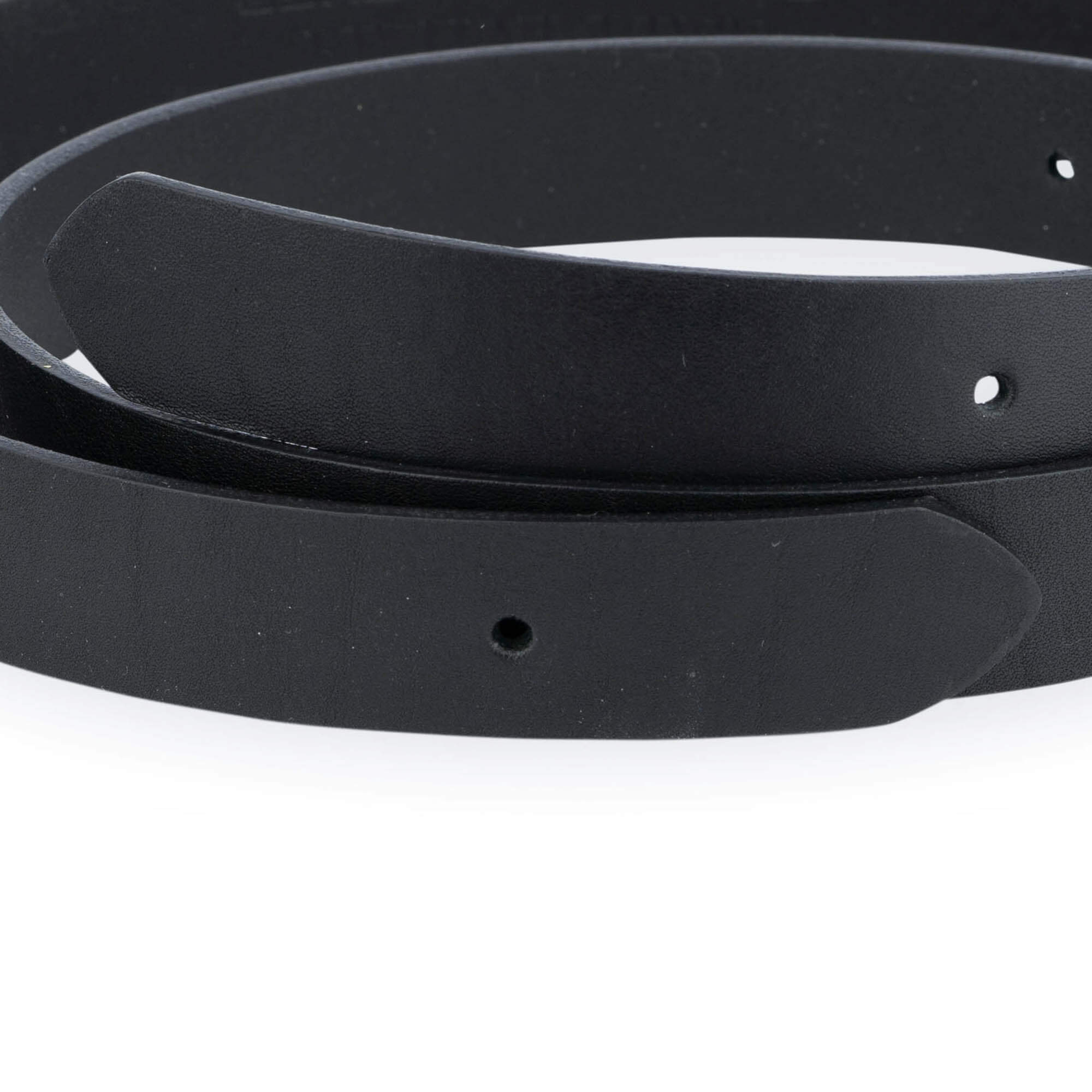 Buy Black Full Grain Leather Belt Strap No Buckle 25 Mm | LeatherBelts