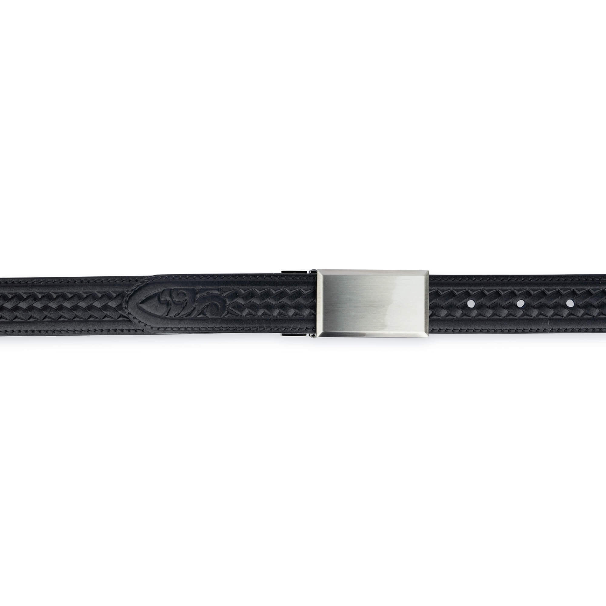 Buy Embossed Mens Belt For Suit | Rectangle Buckle 3.0 Cm | Leather