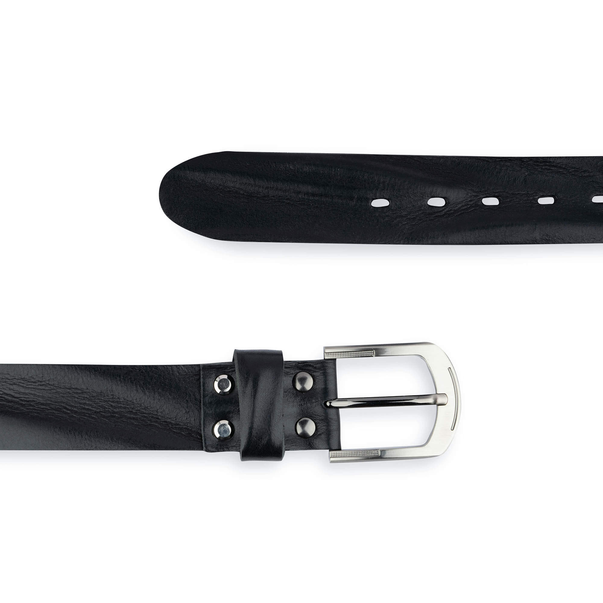 Buy Leather Belt For Big And Tall, Black Full Grain 1.5 Inch