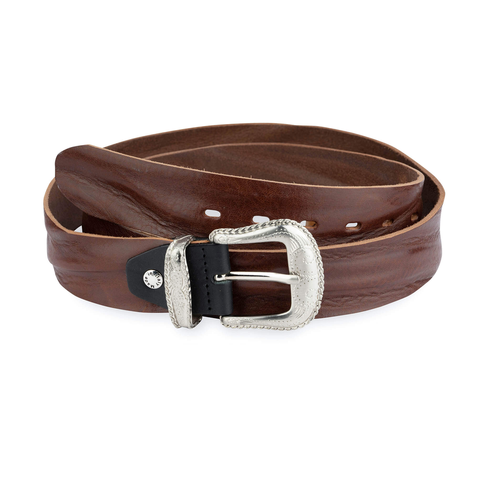 Buy Mens Big And Tall Western Belt | Brown Full Grain Leather | Capo