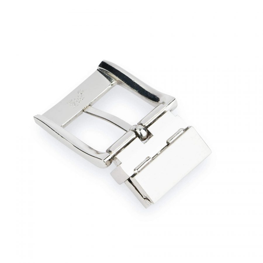 Mens Replacement Reversible Belt Buckle Silver 35 Mm 3