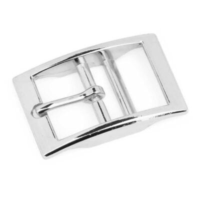 Silver Center Bar Belt Buckle 40 mm 1