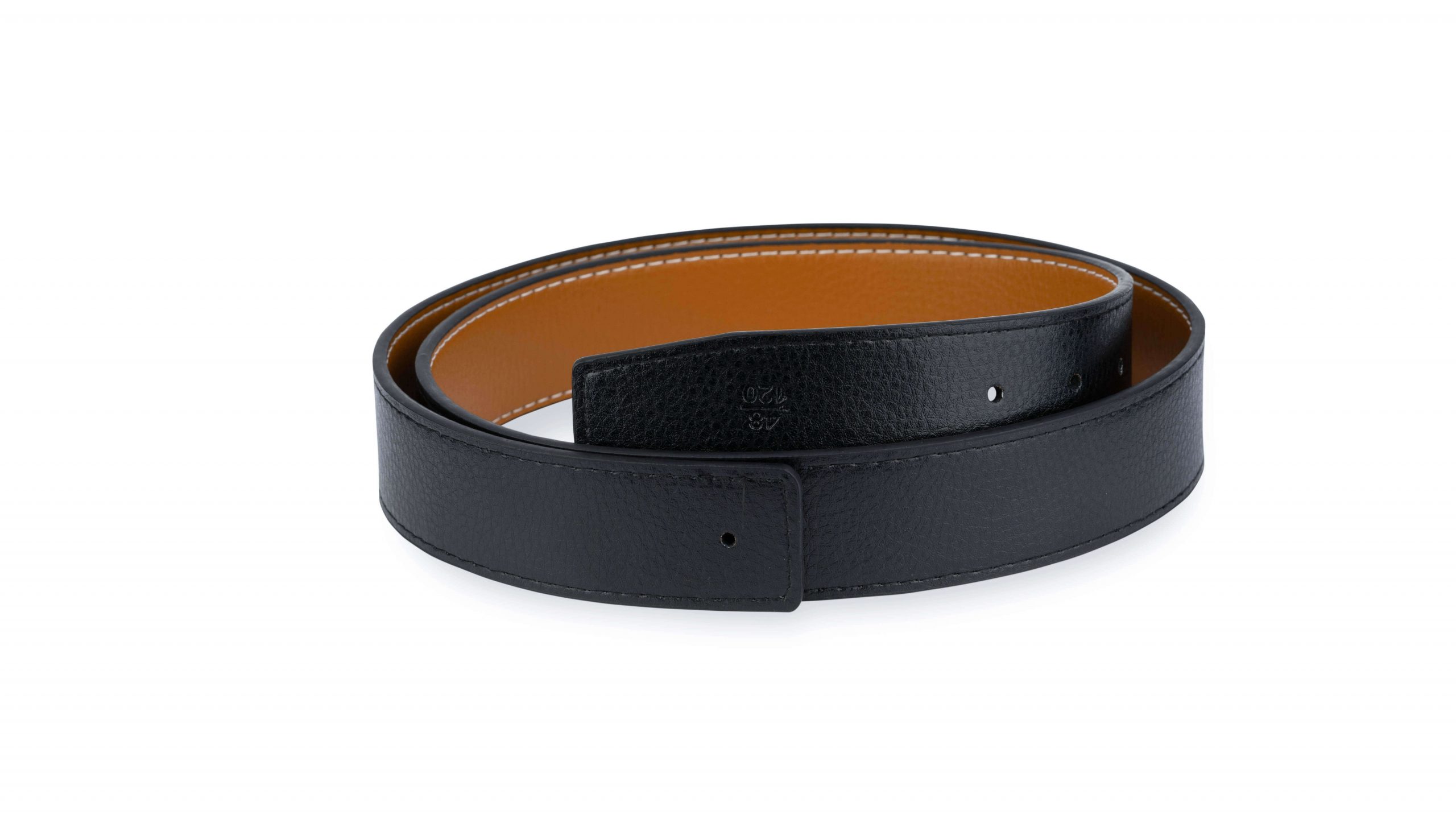 Reversible leather strap 38 mm
