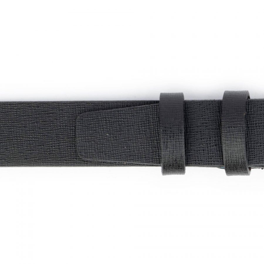 Black Mens Belt Saffiano Leather 1 1 8 3