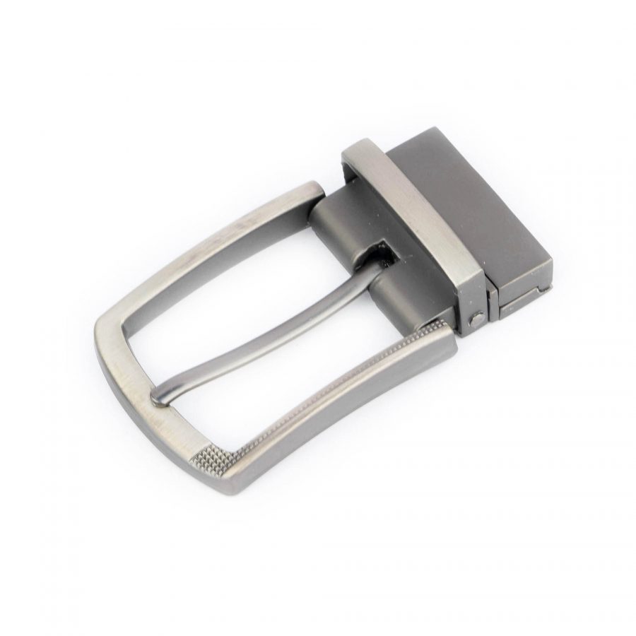 clip belt buckle reversible 3 5 cm satin gray 1