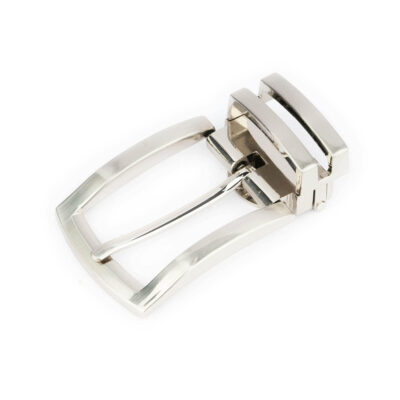 metal mens clip buckle 3 0 cm silver polished 1