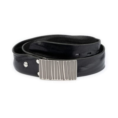 black mens jeans belt with buckle 4 0 cm 1