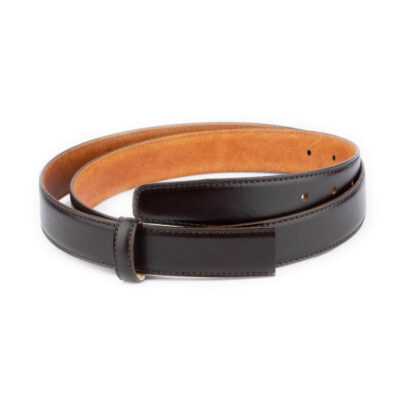 brown replacement leather belt strap for buckle 1 1 8 inch 1
