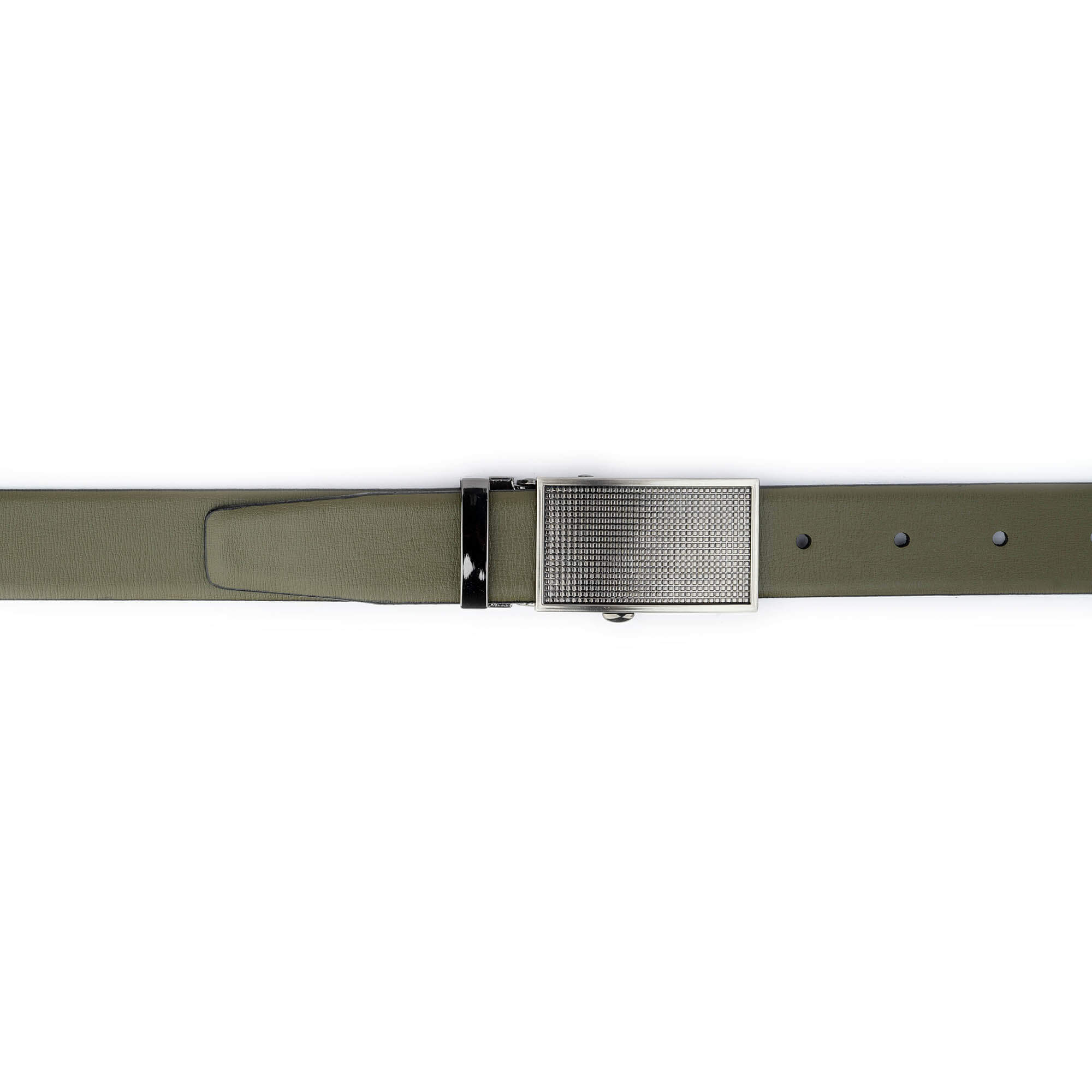 Buy Ratchet Belt For Women | Olive Green Leather | Capo Pelle