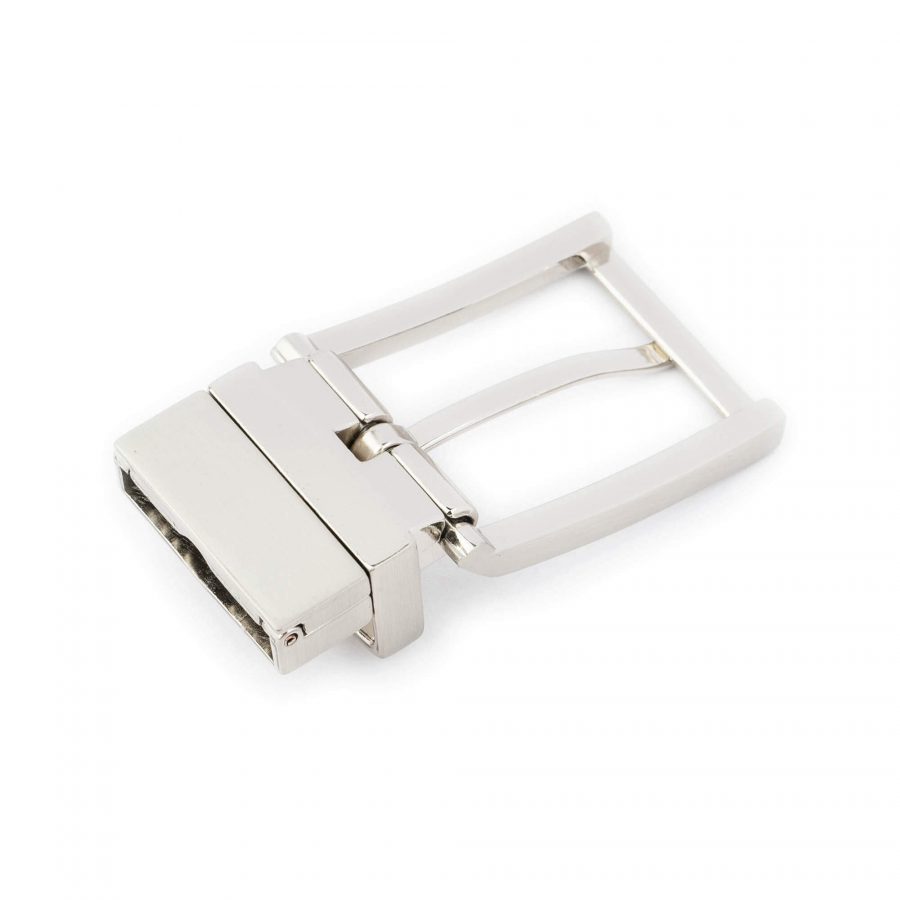 silver rectangular belt buckle reversible 4