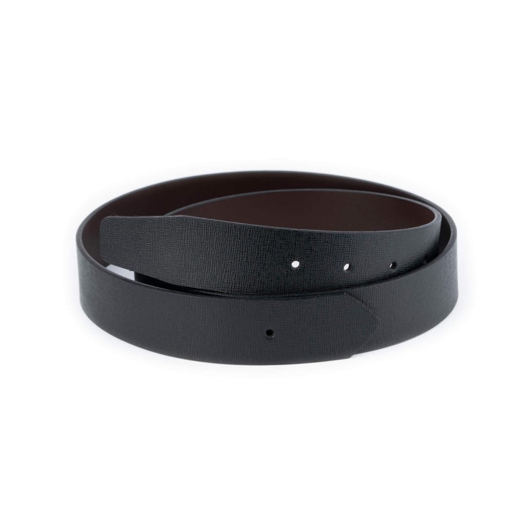 Saffiano Leather Reversible Belt