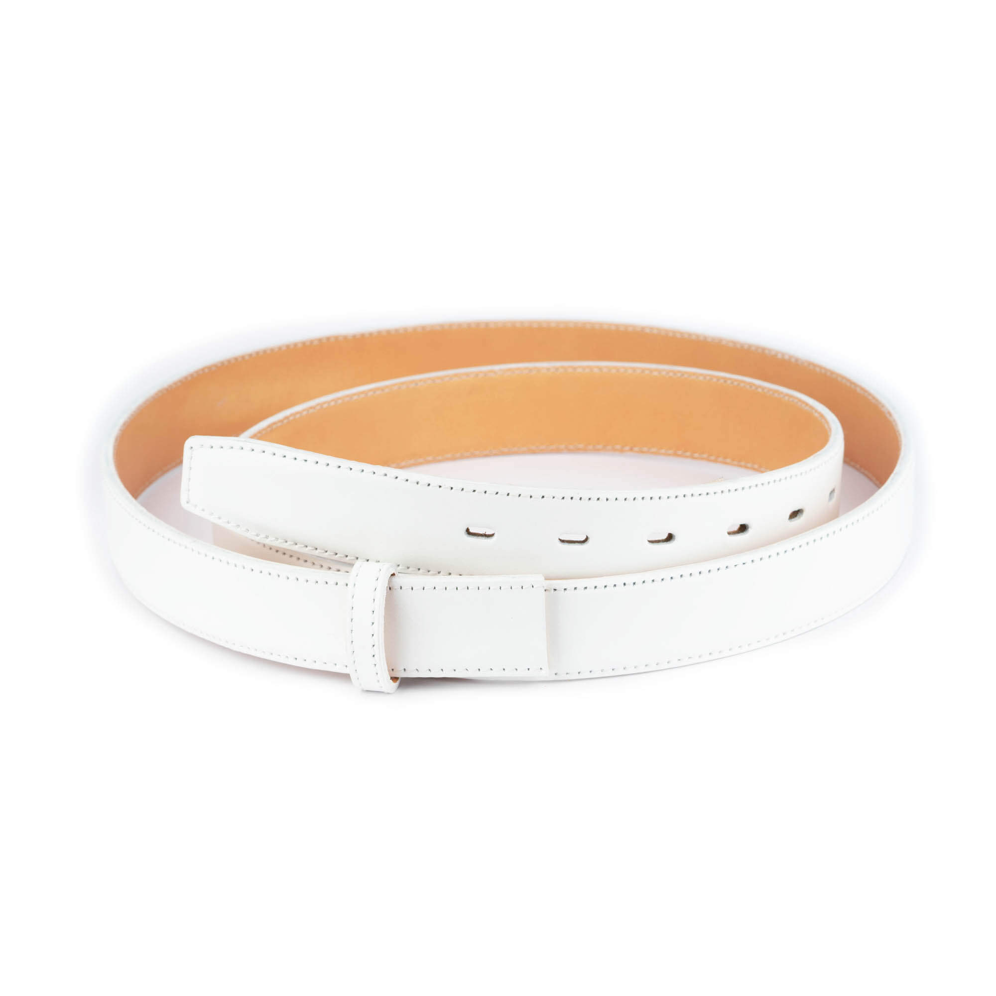 Buy White Belt Strap For Buckle 3.0 Cm | LeatherBeltsOnline.com