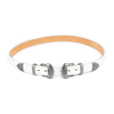 white western belt double buckle womens 3 0 cm 1