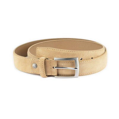 beige suede belt for men 1