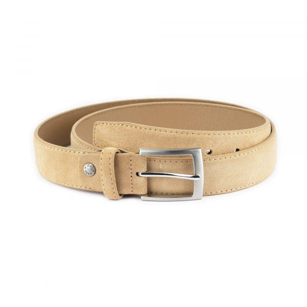 beige suede belt for men 1