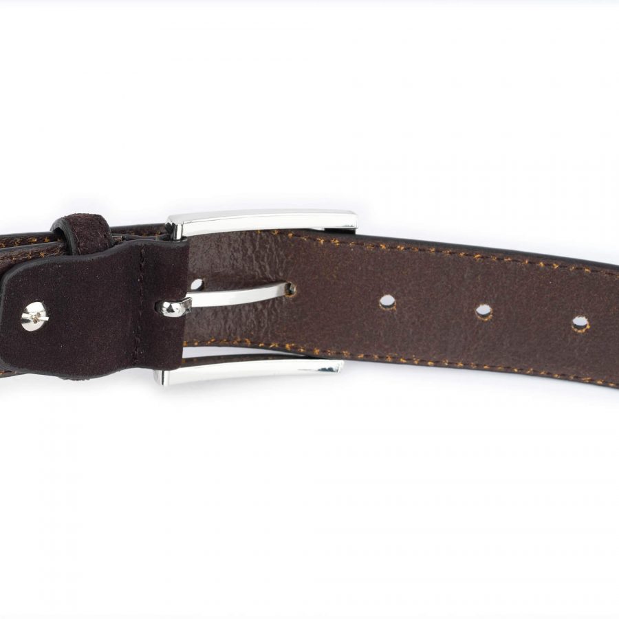 dark brown suede belt for men 4