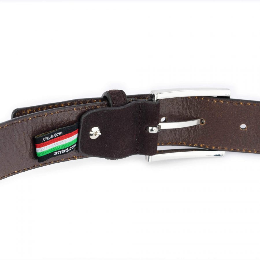 dark brown suede belt for men 5