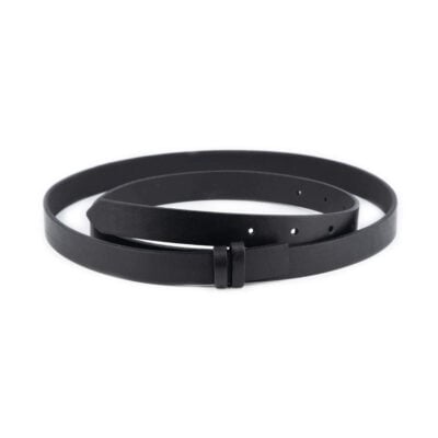 womens belt strap for buckles black leather 20 mm 1