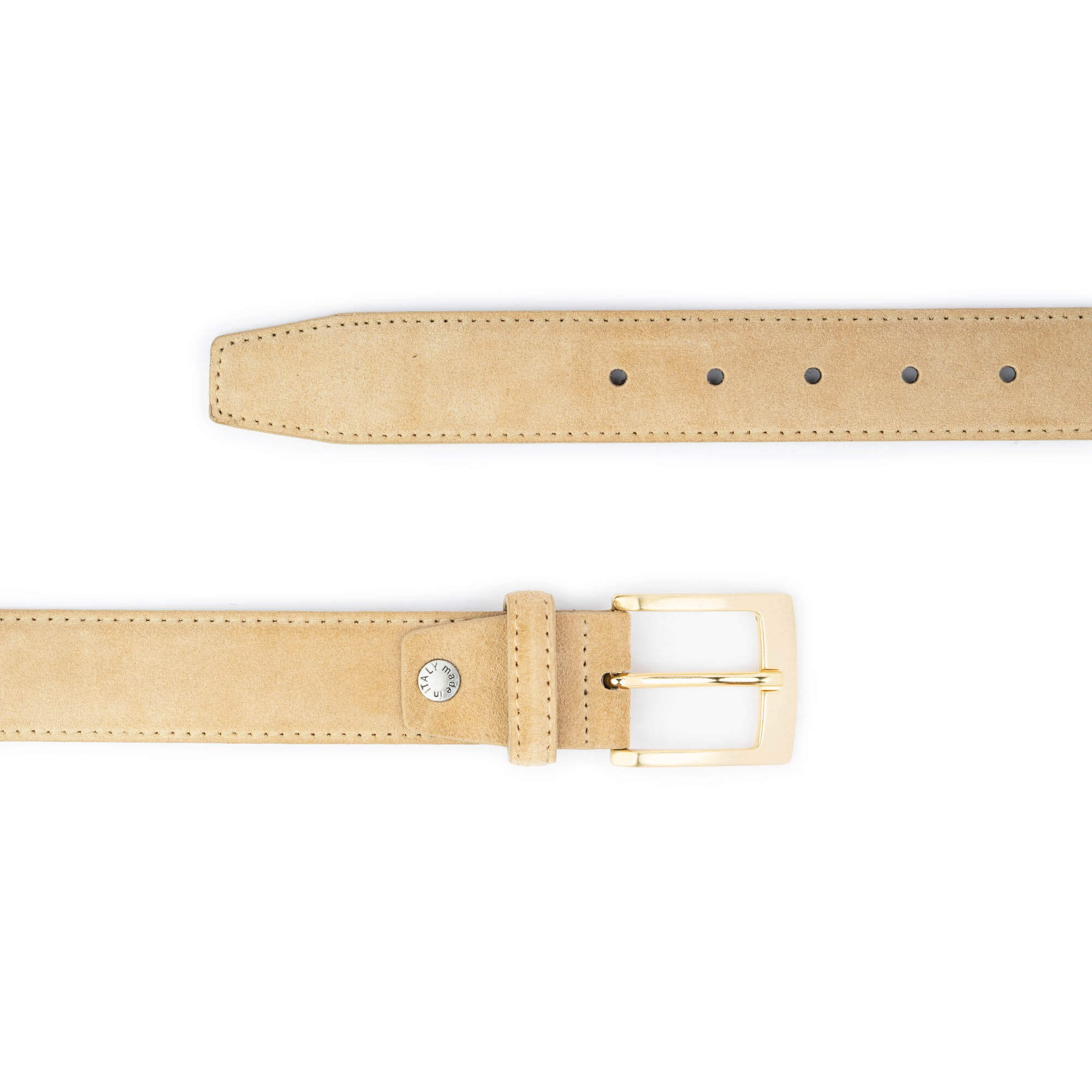 Camel Suede Belt Suede Belt Mens Beige Leather Belt 