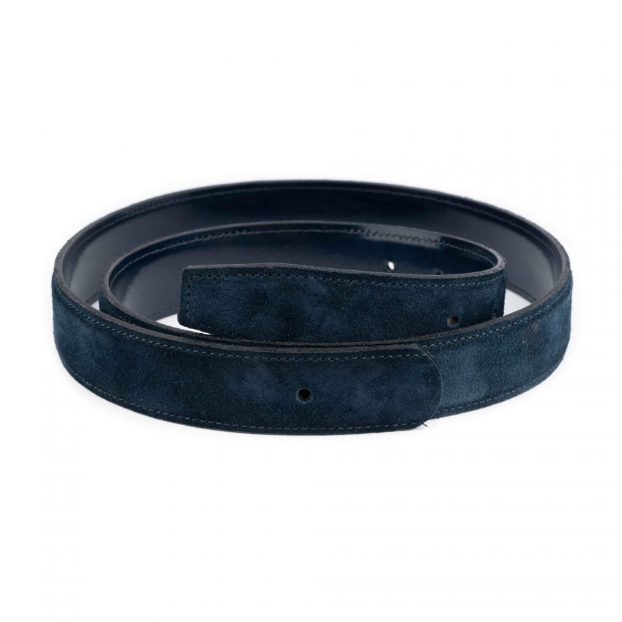 blue patent leather belt strap reversible suede 2