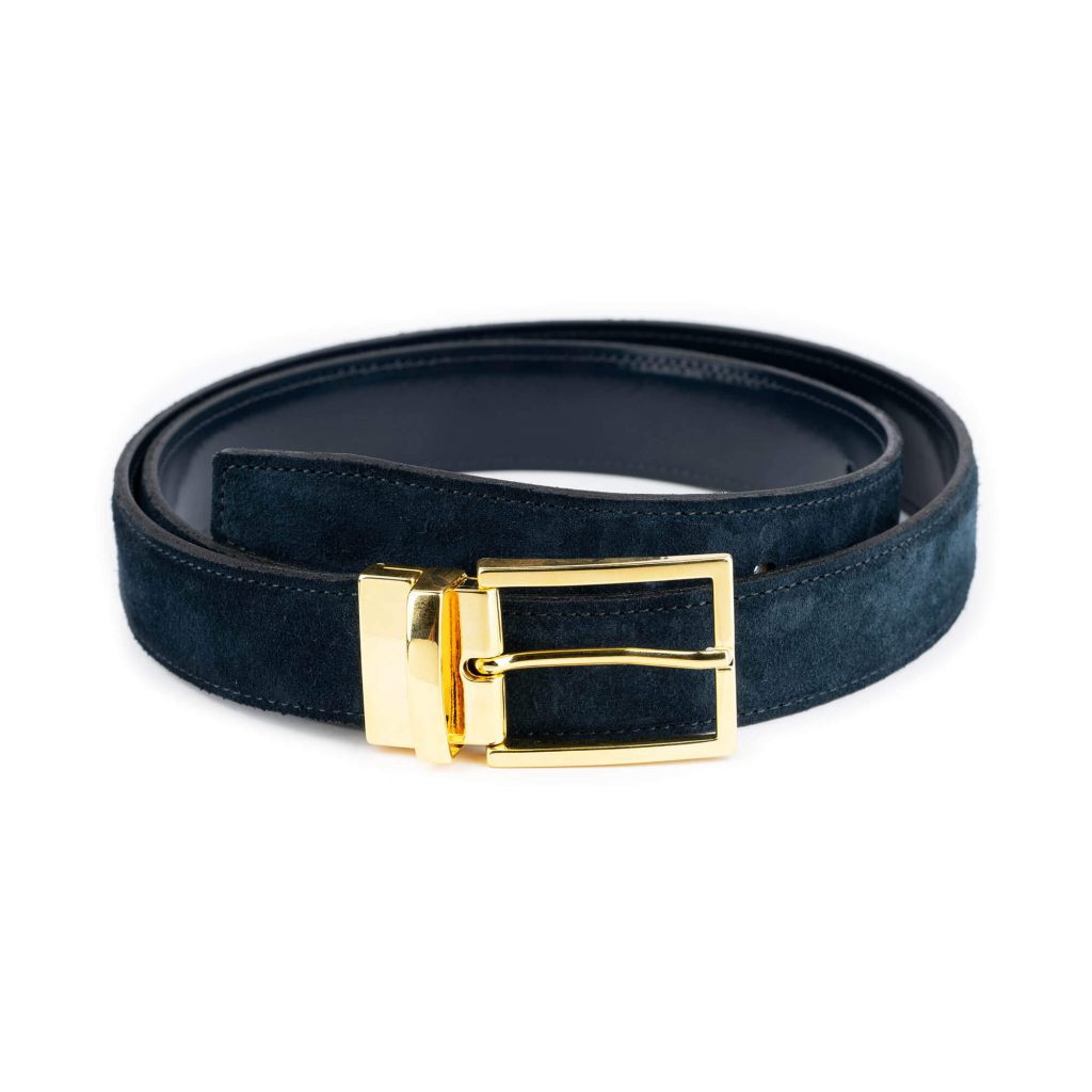 Capo Pelle Men's Reversible Gold Buckle Belt