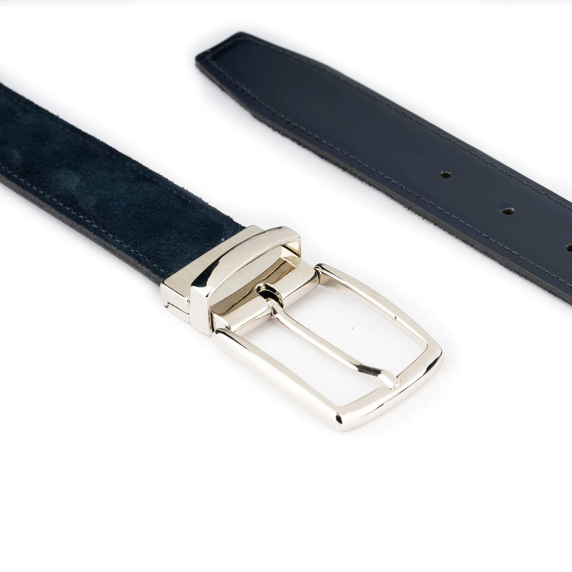 Tod's - T Timeless Reversible Belt in Leather, Blue, 105 - Belts