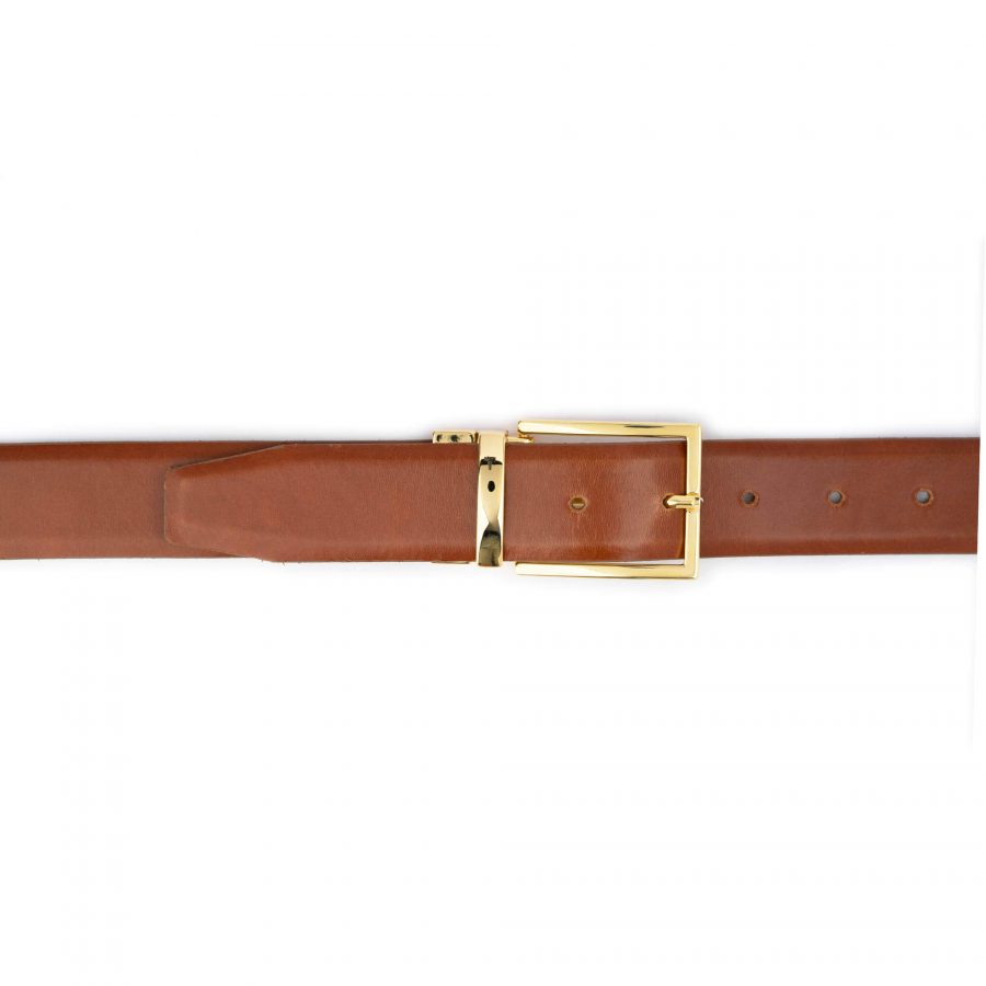 gray mens belt with gold buckle 5