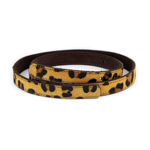 leopard calf hair belt strap for buckle 1