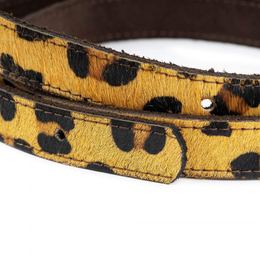 leopard calf hair belt strap for buckle 2