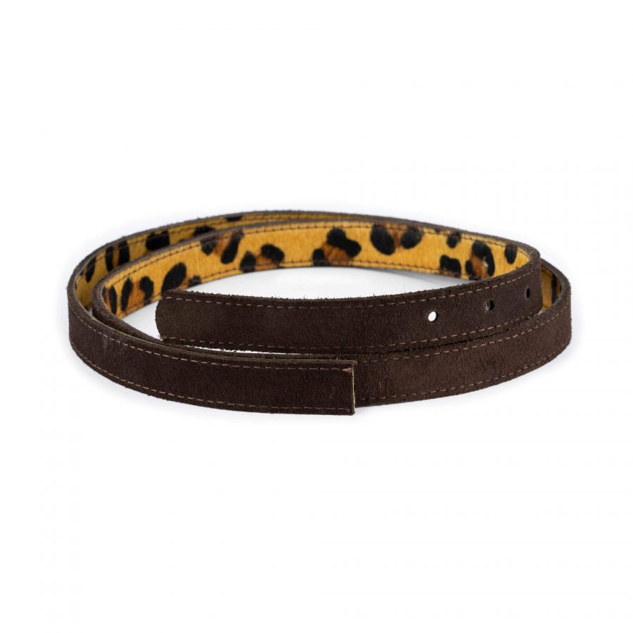 leopard print belt strap calf hair 20 mm 2