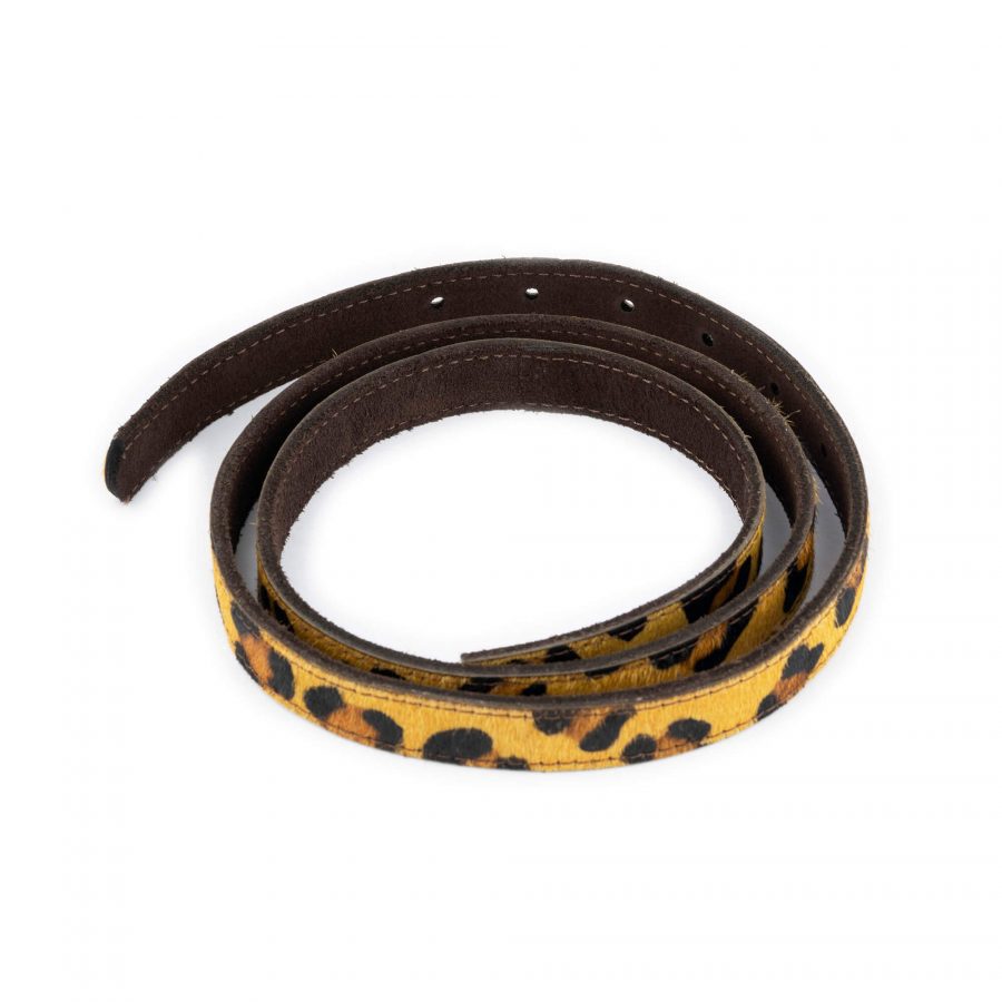 leopard print belt strap calf hair 20 mm 5
