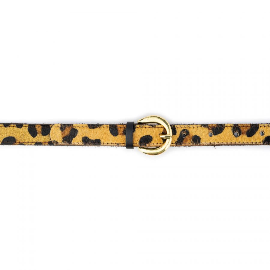 leopard print belt with gold buckle 4