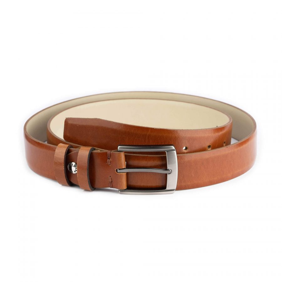 light brown dress belt mens genuine leather 1