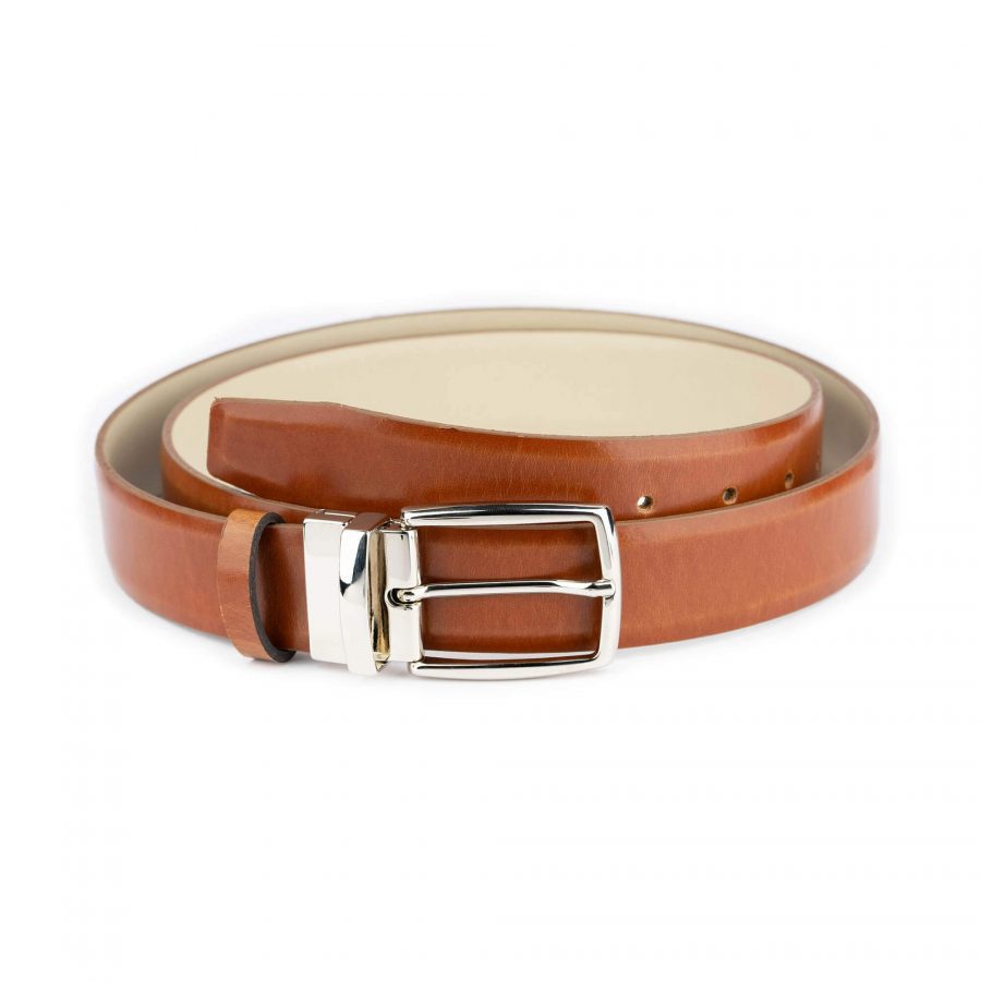 mens grey leather belt reversible to brown 2