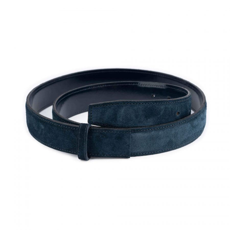 navy blue belt leather strap for buckles reversible 1