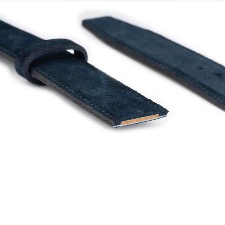 navy blue belt leather strap for buckles reversible 4