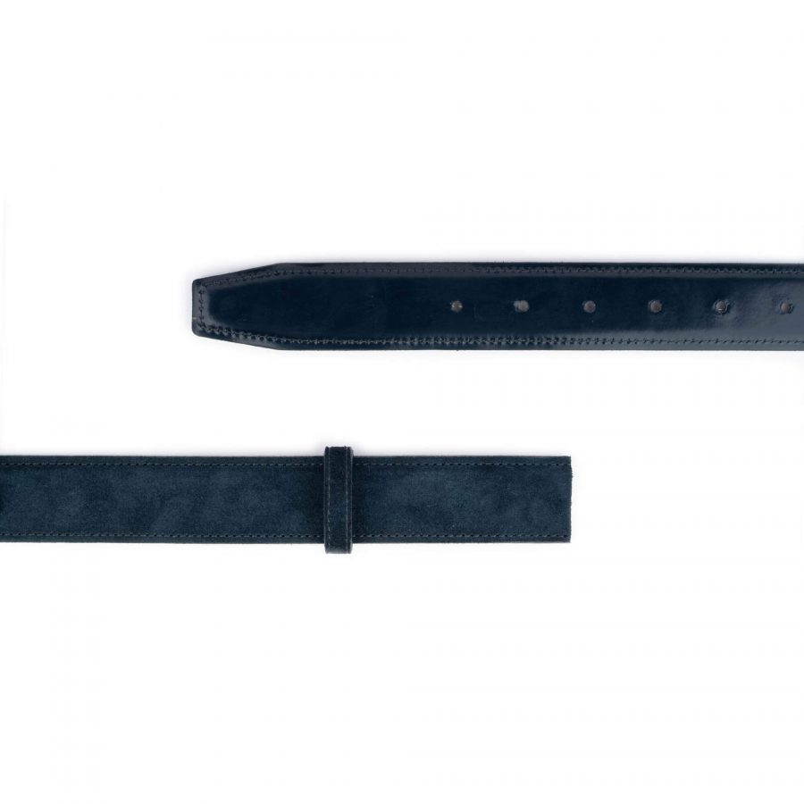 navy blue belt leather strap for buckles reversible 5