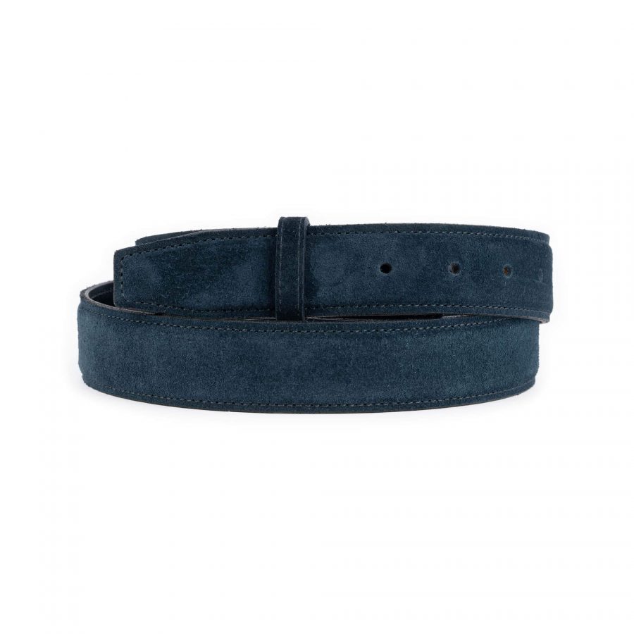 navy blue belt leather strap for buckles reversible 6