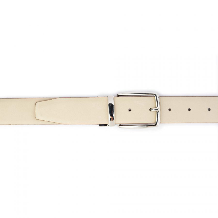 reversible brown belt for men with silver buckle 6