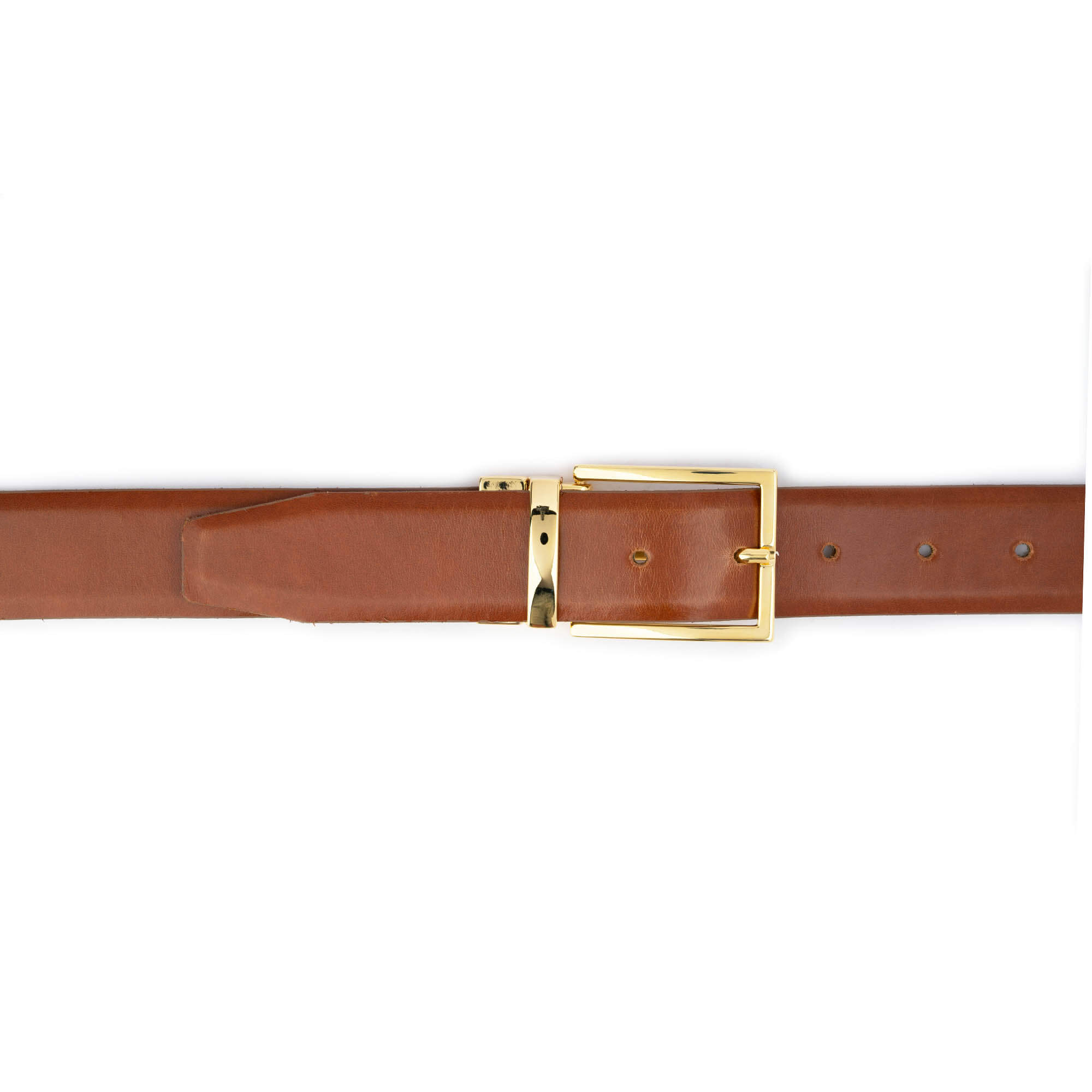 Buy Reversible Mens Brown Belt With Gold Buckle | LeatherBelts