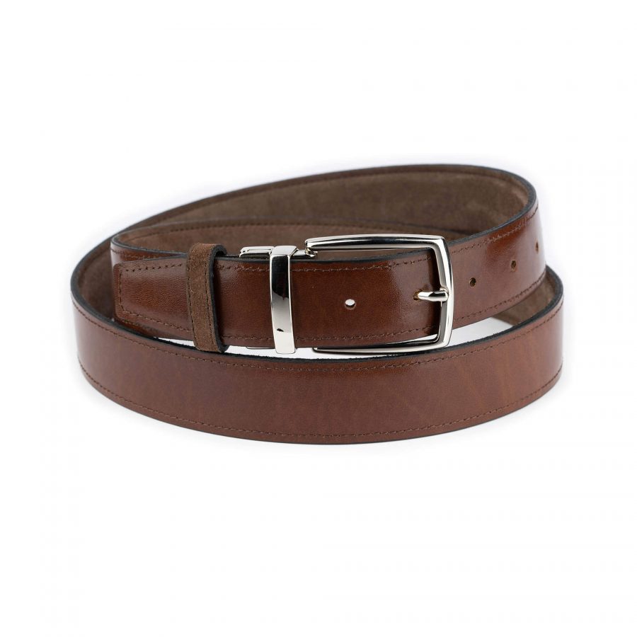 reversible taupe brown belt with buckle reversible 2