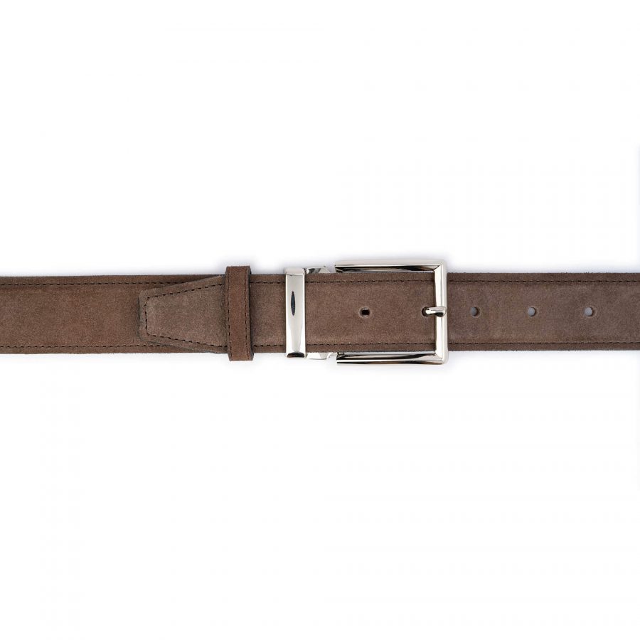 taupe brown belt with buckle mens casual 3