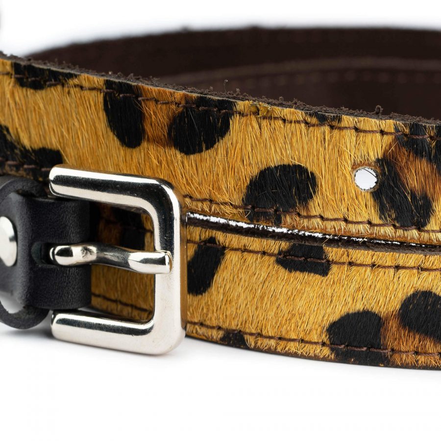 womens leopard belt skinny calf hair 2